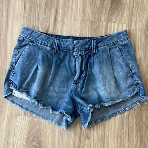 Free People Pleated Denim Blue Shorts size 24